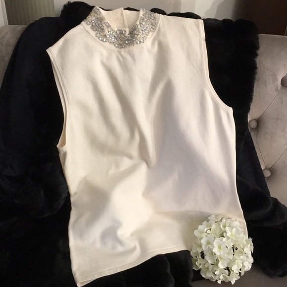 Style & Co Blinged Neckline Sweater - Picture 2 of 7